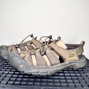 KEEN Waterproof Mens Hiking Trail Sandals Shoes Size 12 Brown Outdoor Adventure